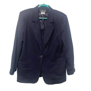 Sag Harbor Women’s Classic Blue Sz 16 Career Jacket Wool Office Academia NWT